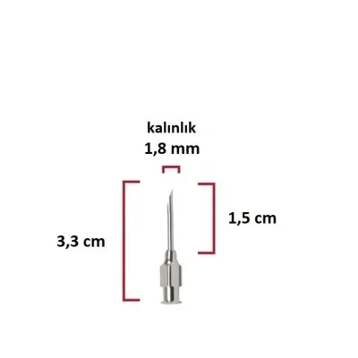 Farm & Veterinary: Celik Syringe Needle (15Gx5/8) 1.8 mm cap, 1.5 cm uzunluk