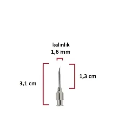 Polad Şpris İynəsi (16Gx1/2") 1.6 mm diametrli 1.3 sm uzunluqlu – KRUUSE