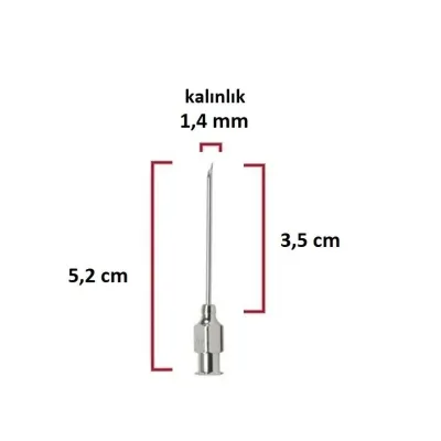 Polad Şpris İynəsi (17Gx1⅜) 1.4 mm diametrli 3.5 sm uzunluqlu – KRUUSE