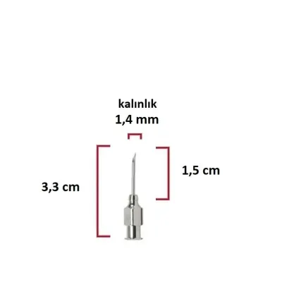 HSW Çelik Enjektör İğnesi (17Gx5/8) 1.4 mm çap, 1.5 cm uzunluk