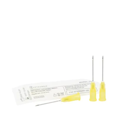 Farm & Veterinary: Syringe Needle (20G x 1) 0.9x25 mm (100 Pieces) Yellow