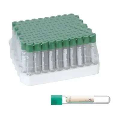 Vakumlu Tüp. 9 ml. Lityum/Heparinli. Yeşil Kapaklı (100 Adet)