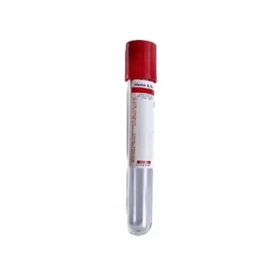 Vakumlu Tüp. 10 ml. Clot Activator. Kırmızı Kapaklı (1 Adet)