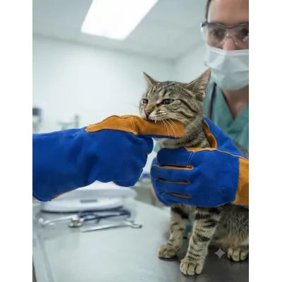 Farm & Veterinary: Deri Cat Catching Glove 40 cm