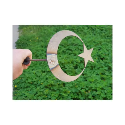 Tək Aypara Ay və Ulduz Heyvan Boyası Möhürü