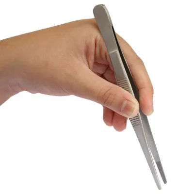 20 cm straight blunt tip medical veterinary surgical dressing tweezers
