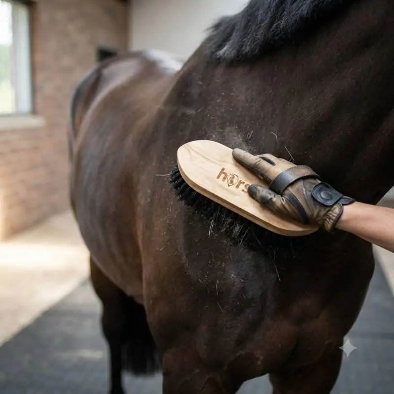 Wooden Grooming Brush HORSCHE