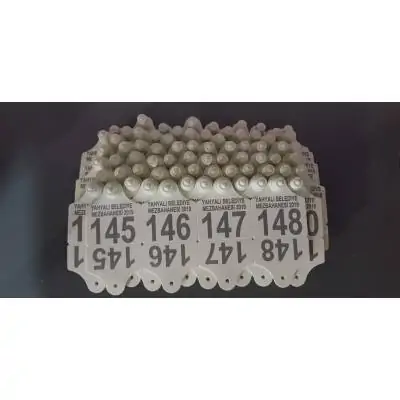 Farm & Veterinary: Cattle Ear Tag with Metal Tip