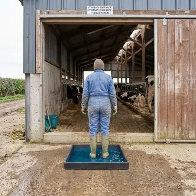 Rubber Boots and Foot Disinfectant Bathing Pool | Modern Ciftlik