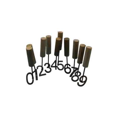 Ahşap saplı küçükbaş numara damga seti 8 cm koyun keçi işaretleme ekipmanı