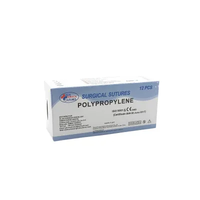 Yumşaq toxuma tikişi, sorulmayan POLİPROPİLEN sap USP 3/0 24 MM iti 3/8 75 CM toxuma tikişi ipək