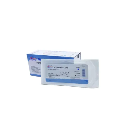  Sentetik emilemeyen POLYPROPYLENE iplik USP 0 40 MM keskin 3/8 75 CM polipropilen iplik paketi