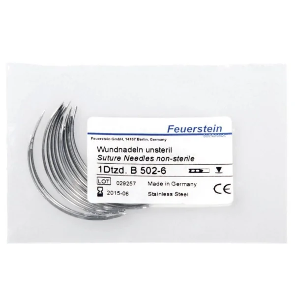 Feuerstein Suture Needle Spring Eye 3/8 Sharp 55 mm (12 Pieces)