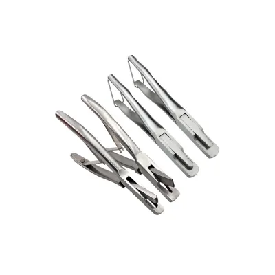 Small livestock tracking, ear tagging, roof model notch pliers, coding tool.