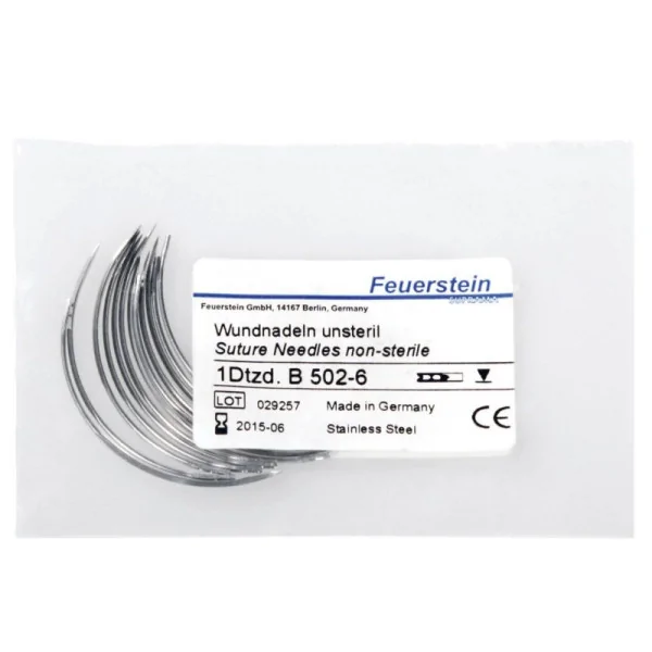 Feuerstein Suture Needle Spring Eye 3/8 Sharp 60 mm (12 Pieces)