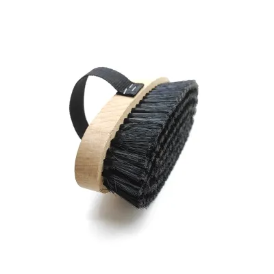 Traditional Iron Curry Brush with Wooden Handle