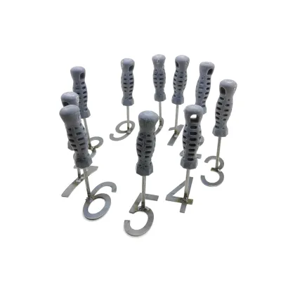 PVC Handle Sheep Numbering Stamp Set 8 cm