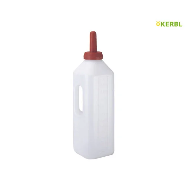 3 litrlik buzov yemləmə şüşəsi, kvadrat, Almaniya istehsalı