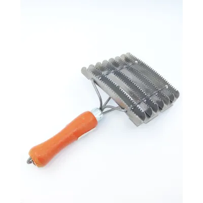8-toothed curry comb, 4x4 cattle and sheep hair cleaning brush.
