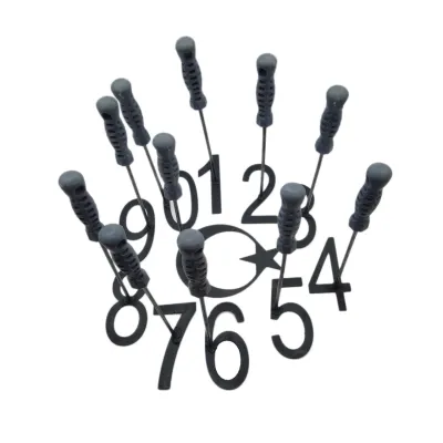 PVC Dəstəkli Qoyun Nömrələmə Möhürü Dəsti 12 sm (Ulduz və Aypara) – Farmena