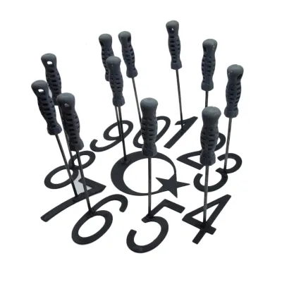 PVC Dəstəkli Qoyun Nömrələmə Möhürü Dəsti 12 sm (Ulduz və Aypara) – Farmena