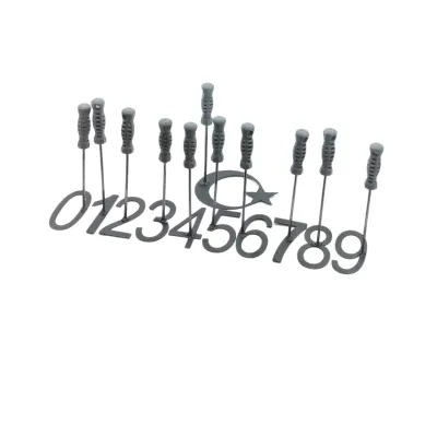 PVC Dəstəkli Qoyun Nömrələmə Möhürü Dəsti 12 sm (Ulduz və Aypara) – Farmena