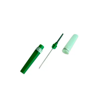 Blood collection needle. 0.8*38 mm (21G x 1½) Green, pack of 100.