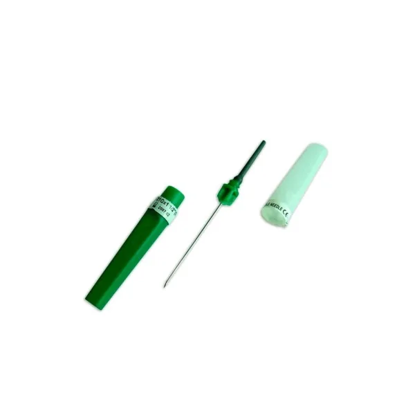 Blood collection needle 08*38 mm (21W x 1½) Green, pack of 100