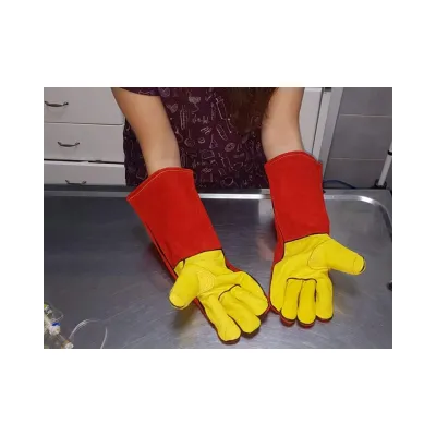  Kalın Deri Hayvan Yakalama Eldiveni