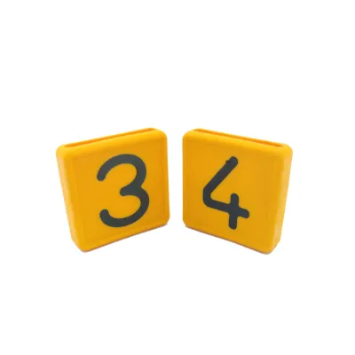 Original German-made printed animal collar numbering device for herd management.