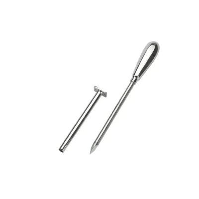 Trokar 12 cm Chrome Plated, 2 Cannulas and Metal Handle