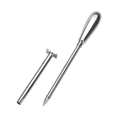  12 cm Krom Kaplama Veteriner Trokar