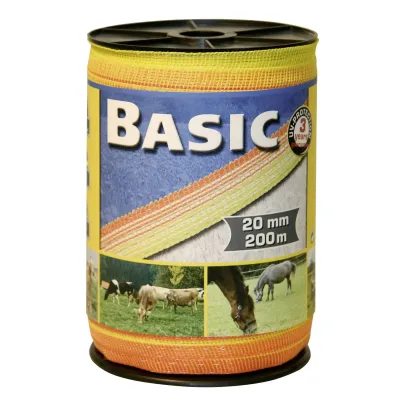 Premium 20 mm electric fence tape, 200 meter roll of fence strip.