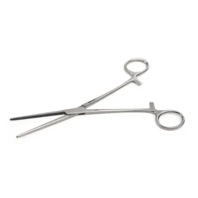 Hemostatic straight forceps, surgical forceps for bleeding control.