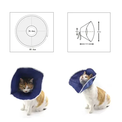 Buster Soft fabric cat collar, 10-pack, comfortable cat protection collar.