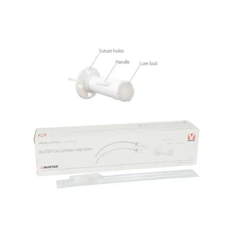 Buster Sterile Cat Urinary Catheter 10x130 mm with Chuck (Pack of 12)