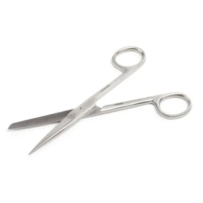 Kruuse-Vet Standart Makas 14,5 cm | Künt/Sivri Düz Paslanmaz Çelik