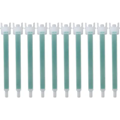 Beef hoof treatment nail glue mixer tip, 10-piece two-component adhesive tip pack.