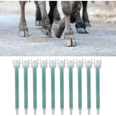 Nail glue mixer tip, 10 pieces cattle hoof care cartridge mixing mixer tip