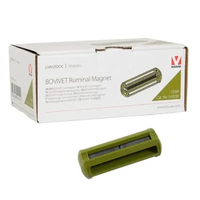  Bovivet kafesli rumen mıknatısı yeşil 35 x 100 mm 10'lu paket çiftlik hayvan sağlığı koruma ürünü