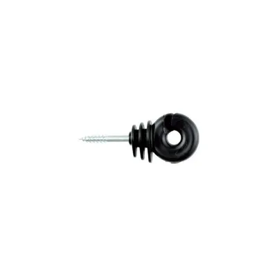 Economical electric fence insulator, 25-piece fence wire fixing screw pack.