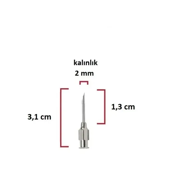 Steel Syringe Needle (14Gx1/2") 2 mm diameter, 1.3 cm length