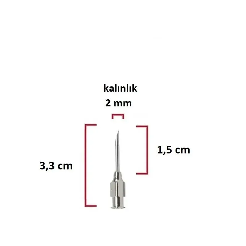 Steel Syringe Needle (14Gx5/8) 2 mm diameter, 15 cm length