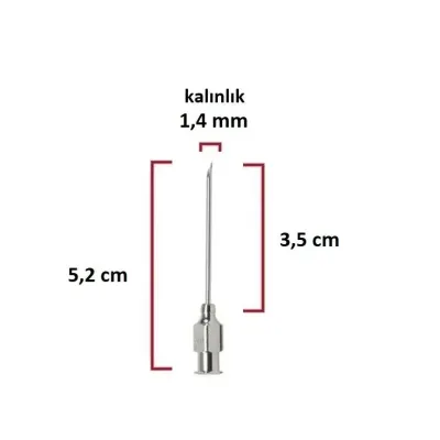 Kruuse Çelik Enjektör Ignesi 17Gx1 3/8  | 1.4x35 mm Veterinerlik Ignesi