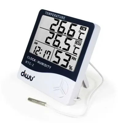 Diwu Termometre-Higrometre HTC-2 | Problü Nem ve Sicaklik Ölçer