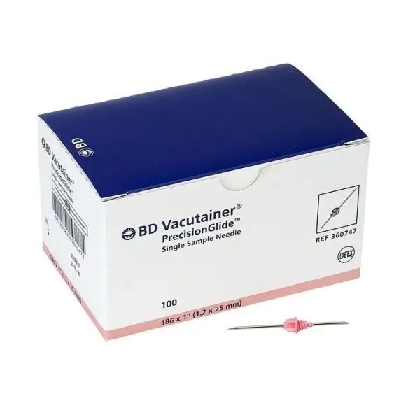 Qan Toplama İynəsi 1.2x25 mm (18Gx1) Çəhrayı (100 ədəd)