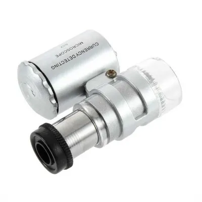 LED mini böyüdücü şüşə, 60X mikroskop tipli cib böyüdücü.