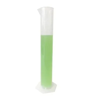 Plastic measuring cylinder, 500 ml long form, PP chemical analysis container.