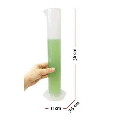 Plastik Ölçmə Silindri, 500 ml. Uzun Formalı. PP. – ATC