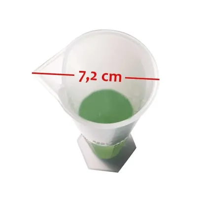 Technical laboratory plastic measuring cylinder, 500 ml long form, PP graduated cylinder.